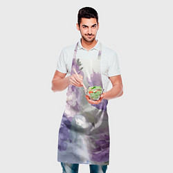 Фартук кулинарный Сирень и Пионы Акварель, цвет: 3D-принт — фото 2