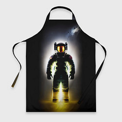 Фартук кулинарный Неоновый космонавт - нейросеть, цвет: 3D-принт