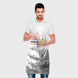 Фартук кулинарный Бейсболист в рамке красного цвета, цвет: 3D-принт — фото 2