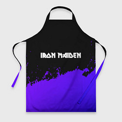 Фартук кулинарный Iron Maiden purple grunge, цвет: 3D-принт