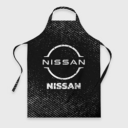 Фартук кулинарный Nissan с потертостями на темном фоне, цвет: 3D-принт