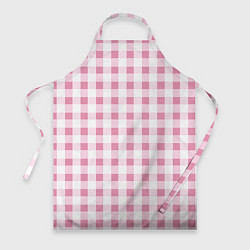 Фартук кулинарный Барби-розовый: клетка, цвет: 3D-принт