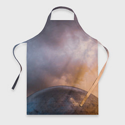 Фартук кулинарный Часть металлической планеты и туман, цвет: 3D-принт