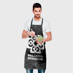 Фартук кулинарный Breaking Benjamin с потертостями на темном фоне, цвет: 3D-принт — фото 2