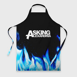 Фартук кулинарный Asking Alexandria blue fire, цвет: 3D-принт