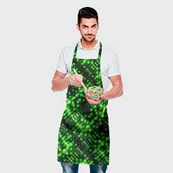 Фартук кулинарный Зеленые точечные ромбы, цвет: 3D-принт — фото 2