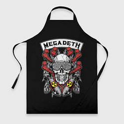 Фартук кулинарный Megadeth - ядерный череп, цвет: 3D-принт
