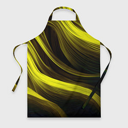 Фартук кулинарный Черные и желтые линии, цвет: 3D-принт
