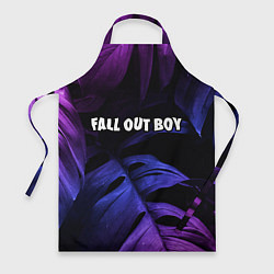 Фартук кулинарный Fall Out Boy neon monstera, цвет: 3D-принт