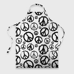 Фартук кулинарный Many peace logo, цвет: 3D-принт