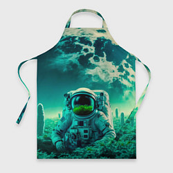 Фартук кулинарный Астронавт на зеленой планете, цвет: 3D-принт