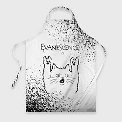 Фартук кулинарный Evanescence рок кот на светлом фоне, цвет: 3D-принт