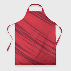 Фартук кулинарный Диагональные полосы красный, цвет: 3D-принт
