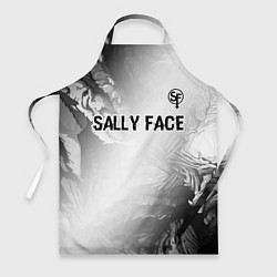 Фартук кулинарный Sally Face glitch на светлом фоне: символ сверху, цвет: 3D-принт