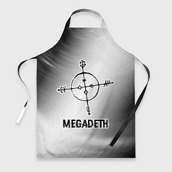 Фартук кулинарный Megadeth glitch на светлом фоне, цвет: 3D-принт