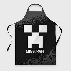Фартук Minecraft glitch на темном фоне