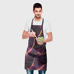 Фартук кулинарный Пурпурные неоновые плиты, цвет: 3D-принт — фото 2