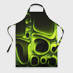 Фартук кулинарный Зеленая кислотная абстракция, цвет: 3D-принт