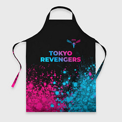 Фартук кулинарный Tokyo Revengers - neon gradient: символ сверху, цвет: 3D-принт
