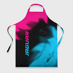 Фартук кулинарный Jaguar - neon gradient: надпись, символ, цвет: 3D-принт