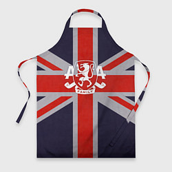 Фартук кулинарный Asking Alexandria британский флаг, цвет: 3D-принт
