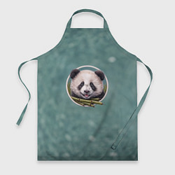 Фартук кулинарный Милая мордочка панды с бамбуком, цвет: 3D-принт