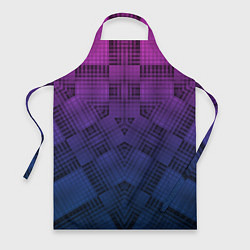 Фартук кулинарный Пурпурно-синий геометрический узор, цвет: 3D-принт