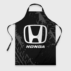 Фартук Honda speed на темном фоне со следами шин