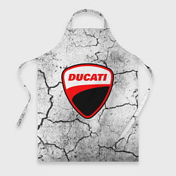 Фартук кулинарный Ducati - потресканная земля, цвет: 3D-принт