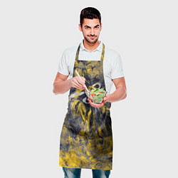 Фартук кулинарный Абстрактный желтый енот в стиле арт, цвет: 3D-принт — фото 2