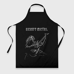 Фартук кулинарный Heavy metal metalhead, цвет: 3D-принт