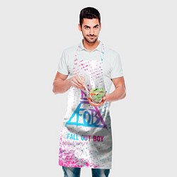Фартук кулинарный Fall Out Boy neon gradient style, цвет: 3D-принт — фото 2