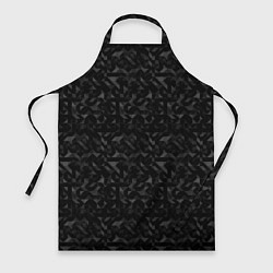 Фартук кулинарный Черный паттерн грани, цвет: 3D-принт