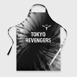Фартук кулинарный Tokyo Revengers glitch на темном фоне: символ свер, цвет: 3D-принт