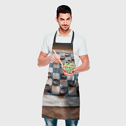 Фартук кулинарный Шашки, цвет: 3D-принт — фото 2