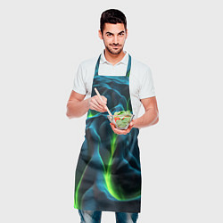 Фартук кулинарный Зеленая кислотная текстура с плитами, цвет: 3D-принт — фото 2