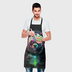 Фартук кулинарный Панда киберпанк, цвет: 3D-принт — фото 2