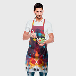 Фартук кулинарный Mirrow colorful blots - abstraction - vogue, цвет: 3D-принт — фото 2
