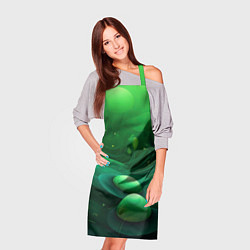 Фартук кулинарный Зеленые выпуклые шары текстура, цвет: 3D-принт — фото 2