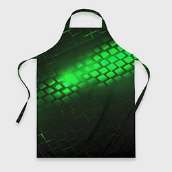 Фартук кулинарный Неоновые зеленые пластины, цвет: 3D-принт