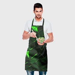 Фартук кулинарный Зеленые элементы абстракция, цвет: 3D-принт — фото 2