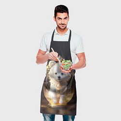 Фартук кулинарный Белый медвежонок с фонариками, цвет: 3D-принт — фото 2