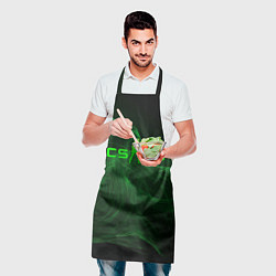 Фартук кулинарный CSGO green lines, цвет: 3D-принт — фото 2