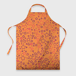 Фартук кулинарный Маленькие звёздочки оранжевый, цвет: 3D-принт