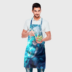 Фартук кулинарный Снежная лиса в стиле аниме, цвет: 3D-принт — фото 2