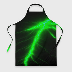 Фартук кулинарный Зеленый разряд молнии, цвет: 3D-принт