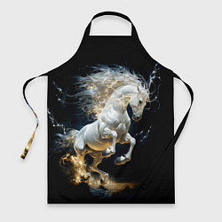 Фартук кулинарный Конь Белая молния, цвет: 3D-принт