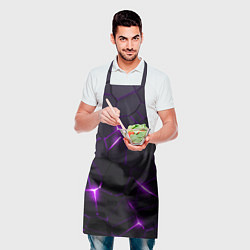 Фартук кулинарный Неоновые плиты с фиолетовым свечением, цвет: 3D-принт — фото 2
