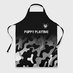 Фартук кулинарный Poppy Playtime glitch на темном фоне: символ сверх, цвет: 3D-принт