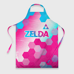 Фартук кулинарный Zelda neon gradient style: символ сверху, цвет: 3D-принт